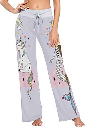 MNSRUU Pantalon de pyjama décontracté extensible pour femme Motif camouflage Marron 