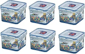 Lock & Lock, No BPA, Water Tight, Food Container, with 2 Divider Cups,  1.5-cup, 12-oz, Pack of 4, HPL810C