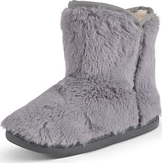 Polar Womens Memory Foam Indoor Faux Fur Fleece Bootie Rubber Sole Comfort Outdoor Anti Slip Durable Slippers 