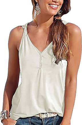 Sanyyanlsy Womens Reseau Deep V-Neck Tank Top Sleeveless Solid Color Tunic Shirt Ladies Summer Casual Vest Blouse 
