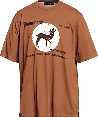 Dsquared2 graphic-print silk shirt - Brown