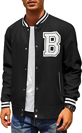 Coofandy Men's Fashion Long Sleeve Bomber Baseball Jacket