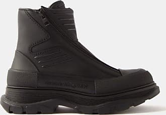 ALEXANDER MCQUEEN Black Patent Leather Wander Men's Combat Boots SZ 42 -  The Purse Ladies