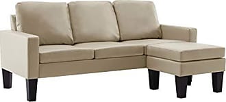 vidaXL 3-Sitzer Sofa Künstliches Wildleder Couch Polstersofa Loungesofa