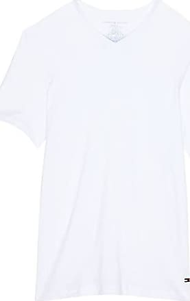 Tommy Hilfiger Mens Large L V Neck T-Shirt Red New York City Crest