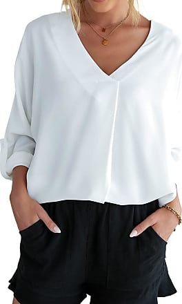 WANQUIY Chiffon Tops for Women Casual Short Sleeve Batwing Sleeve T-Shirt Blouse Lady Shirt 