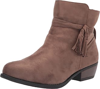Easy Street Womens Thalia Tassel Bootie Ankle Boot, Taupe Super Suede, 9 Wide