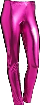 Ladies Vinyl PVC Wet Look Shiny Leggings Womens Xmas Party