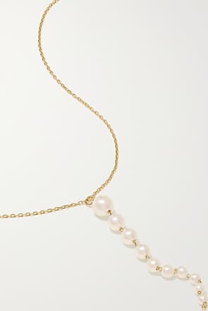 Mizuki Perlenkette Mit Details Aus 14 Karat Gold Und Diamanten in Mettallic Damen Schmuck Halsketten 