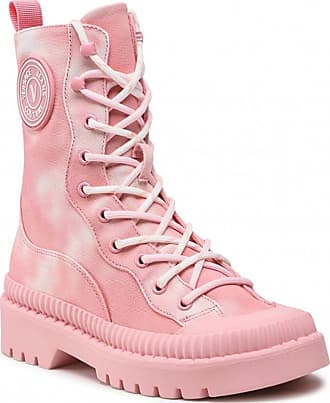 Damen Schuhe Stiefel Gummistiefel Versace Jeans Couture Gummi Gummi sandalen in Pink 