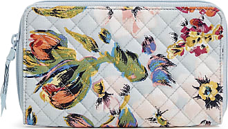 Vera Bradley Women's Cotton RFID Deluxe Travel Wallet Sea Air Floral