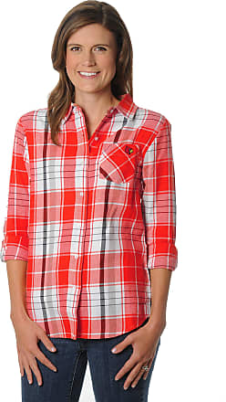 Lids Ug Apparel Louisville Cardinals Women's Flannel Boyfriend Plaid Button  Up Shirt In Red/black/white