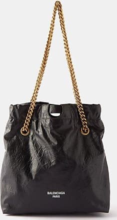Black Crush creased-leather tote bag, Balenciaga