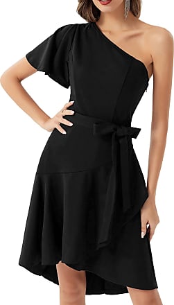 GRACE KARIN Womens One Off Shoulder Sleeveless Hips-Wrapped Bodycon Pencil Dress Swing Party Cocktail Dress 
