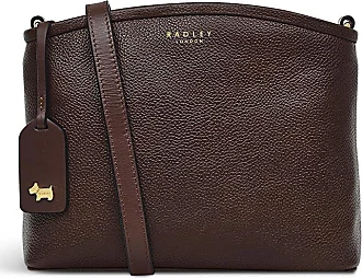 RADLEY London Ebury Medium Ziptop Shoulder Handbag for Women, Made from Oat  Milk, Pink & Brown Coloured Grained Leather & Smooth Leather Trims, Handbag  with Shoulder Strap & Zip Fastening: : Fashion