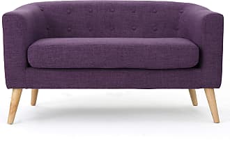 Christopher Knight Home Bridie Mid-Century Modern Loveseat, Muted Purple Fabric