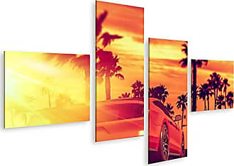 islandburner Bild Bilder auf Leinwand Löwenzahn zum Sonnenuntergang Freiheit Wandbild Leinwandbild Poster