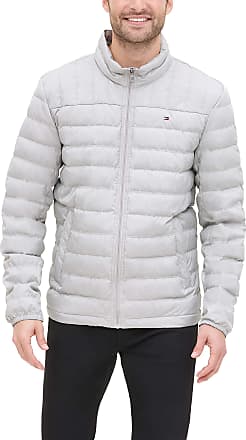 tommy hilfiger men's ultra loft quilted stretch hooded puffer jacket