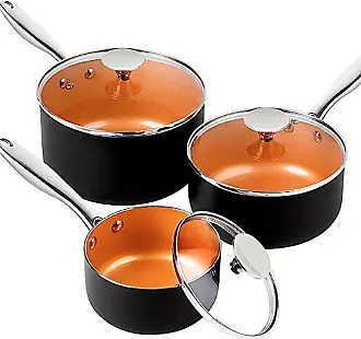 MICHELANGELO Copper Pots and Pans Set Nonstick, Basic Copper Cookware Set  with Bakelite Handle, Kitchen Cookware Set with Ceramic Nonstick Coating,  Ceramic Pots and Pans 10 Piece with Spatula & Spoon 