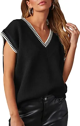  Women's Round Neck Knit Sweater Vest Sleeveless Knit Tank Top  Solid Color Cable Knit Pullover Sweater Casual Loose (S) : Clothing, Shoes  & Jewelry