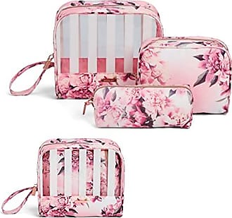 Nicexmas Woolen Yarn Makeup Bag Cosmetic Bag Large Capacity Checkered Travel Toiletry Bag, Size: 17x10cm, Brown