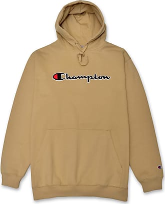 Champion Small Script Logo Hoodie Men brown