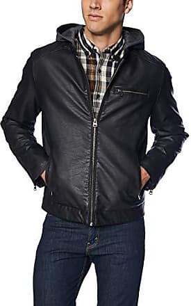 mens levi leather jacket with hood