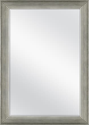 Silver MCS 24x36 Inch Sloped Mirror with Dental Molding Detail 29.5x41.5 Inch Overall Size 20565 