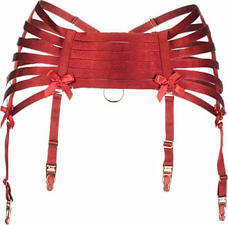 Bordelle webbed suspender belt - Red