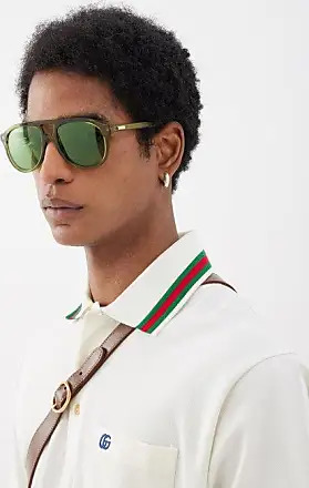 Gucci Black/Gray Black Cat-Eye frame Acetate Women's Sunglasses w/Charms at  FORZIERI