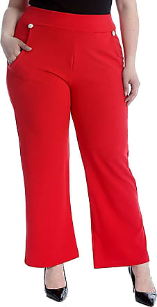 WearAll Ladies Palazzo Wide Leg Flared Elasticated Stretch Plus Size Plain Trousers Sizes 16-26 