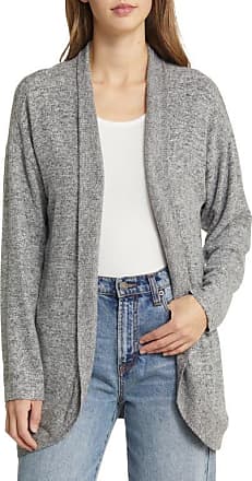 NWT Lucky Brand Charcoal Heather Cloud Jersey Open Front Cardigan Size  Medium