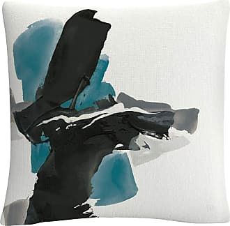 Pillow Decorative Throw Crown Princess Oval Black Turquoise 