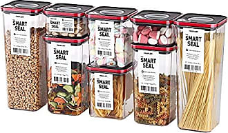 NEOFLAM Airtight Smart Seal Food Storage Container (Set of 3, Rectangle) |  Crystal Clear Body | Modular, Stackable, Nestable Design | Easy to Clean