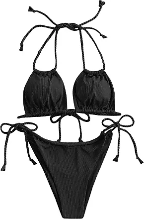 Tankini Large Size Women's Bikini Push Up for Small Breasts Swimwear Tummy  Control 2 Piece Swimsuit Sexy Swimwear Bikini Sets for Women Triangle Beach  Bikini String Bikini Briefs, z-grey, M : 