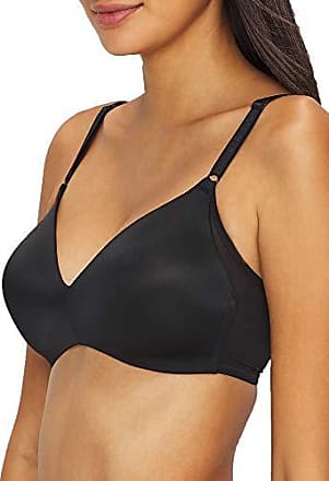 Warner's Womens No Side Effects Underwire Contour Bra with Mesh Wing, Rich black, 38B