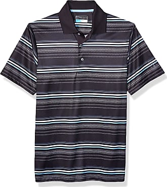 PGA TOUR Mens Short Sleeve Tour Soft Stripe Polo Shirt