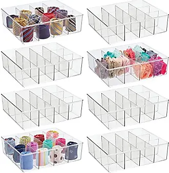 mDesign Plastic 6 Compartment Kitchen Drawer Divided Organizer Bin for  Teas, Packets, Spices, Snacks, Food Packets, Applesauce - Pantry Shelf  Storage