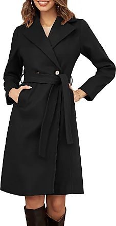 GRACE KARIN Womens Trench Coat Notch Lapel Double Breasted Thick A Line  Wool Pea Coats Jacket with Pockets(S-2XL) : : Clothing, Shoes 