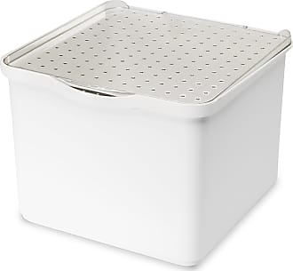 Soft-Grip Lining and Non-Slip Rubber Feet Classic Collection White BPA-Free madesmart Classic 9.75 x 6.75 Bin
