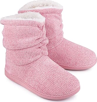 womens pink slipper boots