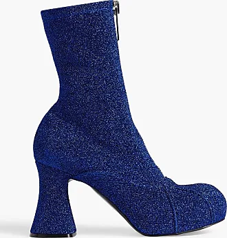 Blue cheap heel boots