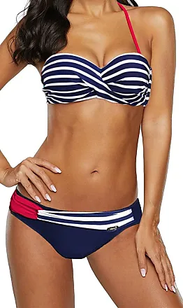 Women's Push-Up Bikinis with Stripes print: Sale at £3.39+