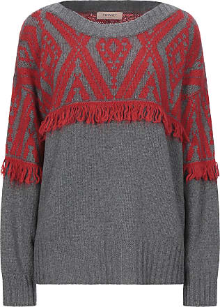 Mode Sweaters Twin-set truien Zero Twin-set trui lichtgrijs-wit gestippeld casual uitstraling 