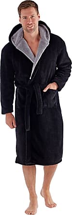 Harvey James Easy Care Poly Cotton Men’s Dressing Gown Robe Wrap Loungewear M XXL 