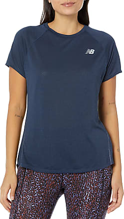 New Balance Women's NYC Marathon Essentials Americana Cotton Jersey Boxy T-Shirt, Mercury Blue / S