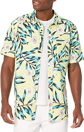 White Marle Gold Texture Men's Hawaiian Shirt Short Sleeves Button Down  Aloha Shirts Beach Dress Shirts XXL