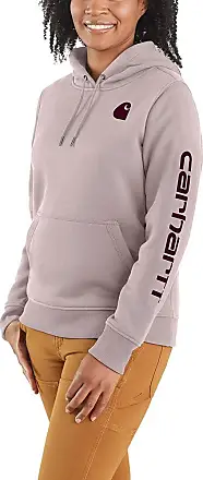 Women's Relaxed Fit Midweight Logo Sleeve Graphic Sweatshirt - Malt/Carhartt Brown