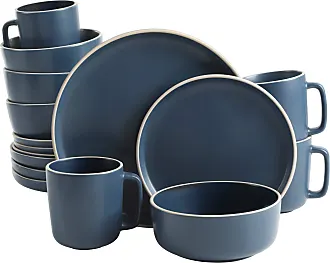 Gibson Home 16-Piece Blue Siam Stoneware Dinnerware Set