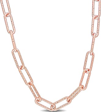 AMOUR 1.2mm Snake Chain Necklace In Rose Plated Sterling Silver, 18 In for  Women